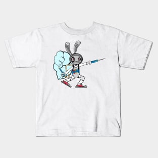 Fencing Anti-Virus Rabbit (Variant 1) Kids T-Shirt